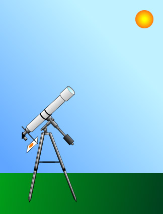 Figura 9 - Telescopio con mamparo para proyectar la imagen del sol.
