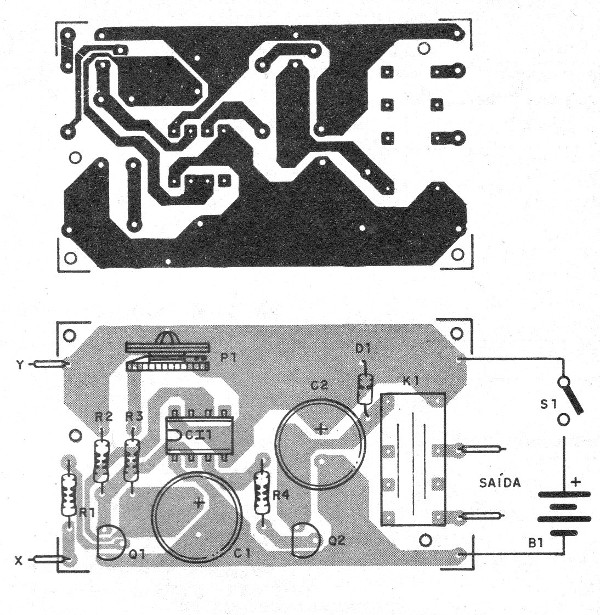    Figura 2 - Placa de circuito impreso para el montaje
