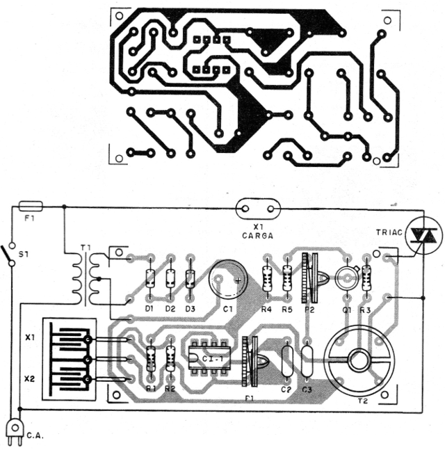 Figura 5- Placa de circuito impreso para el montaje
