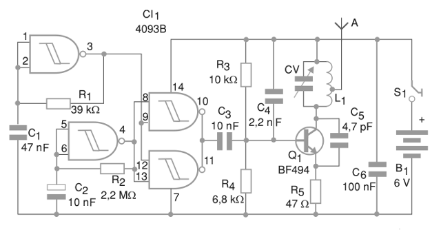 Figura 1 - Circuito completo del transmisor indicador.
