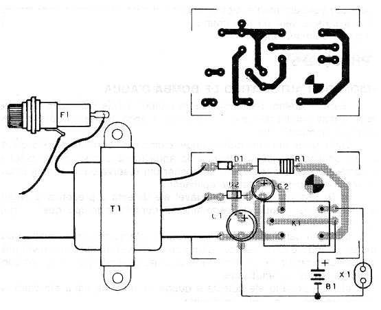 Figura 2 - Disposición de los componentes en una placa de circuito impreso.
