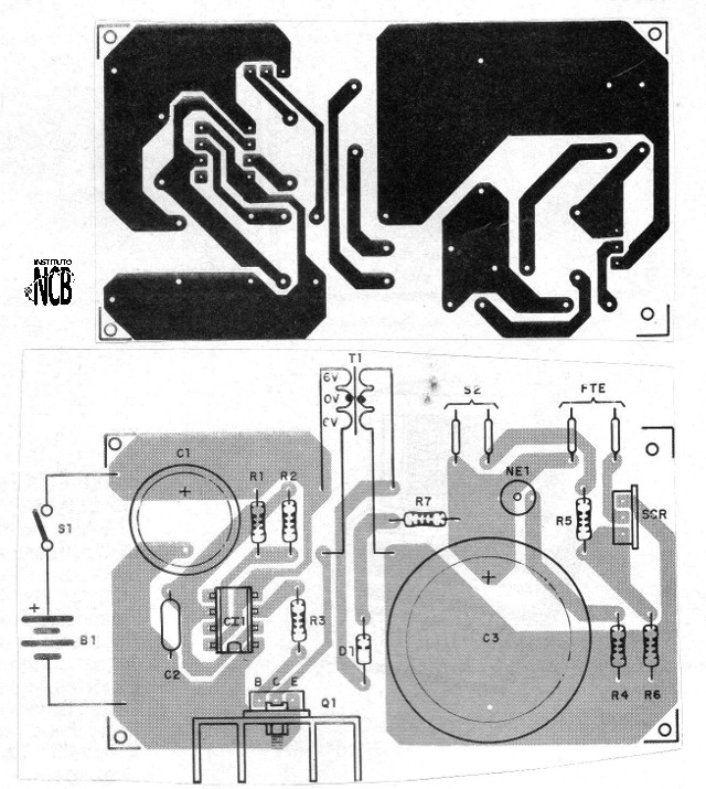 Figura 3 - Placa de circuito impreso para la versión 1
