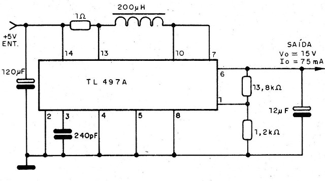 Figura 4 - Convertidor de 6 a 15 V
