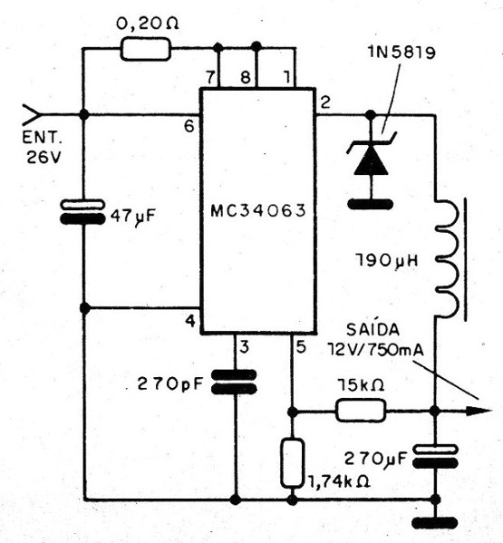 Figura 5 - Regulador conmutado a 12 V
