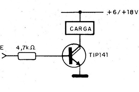 Figura 3 - Uso de un transistor Darlington
