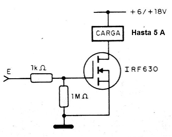 Figura 4 - Circuito con MOSFET de potencia
