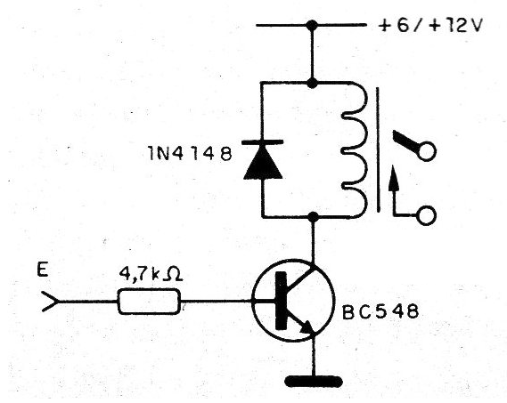 Figura 5 - Circuito de accionamiento de relé
