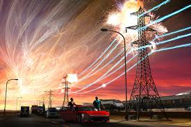 Figura 3 - Alegoría de Internet previendo el fin del mundo por una tempestad solar.
