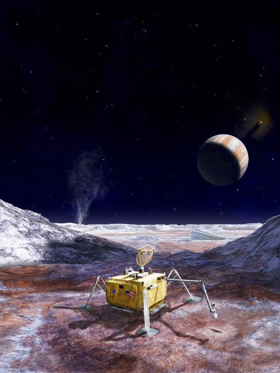 Figura 3 - Buscando vida en la luna Europa (imagen de la NASA)
