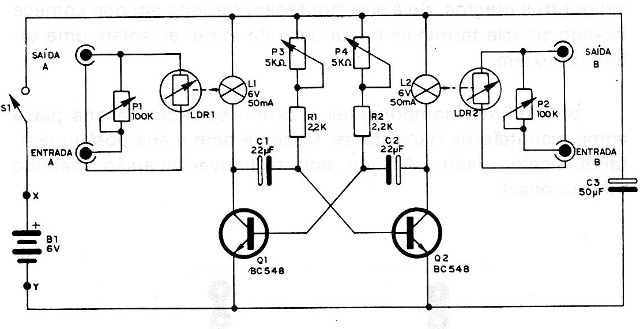 Figura 9 - Circuito completo del foto-vibrato
