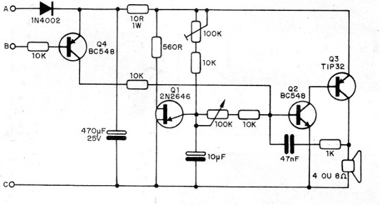 Figura 5 - El circuito de advertencia
