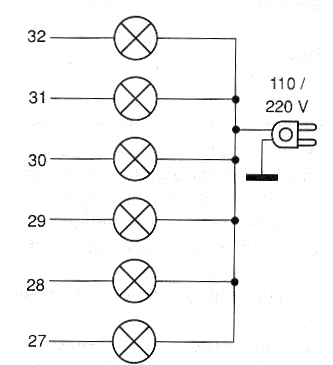  Figura 3 - Conexión de las lámparas.
