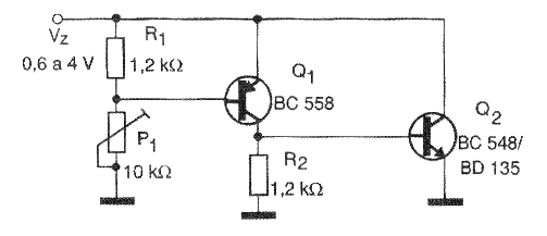 Figura 1 - Circuito del zener ajustable.
