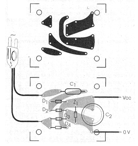 Figura 5 - Placa de circuito impreso para el montaje.
