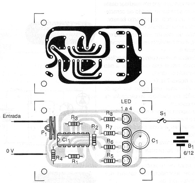 Figura 3 - Placa de circuito impreso para el montaje.
