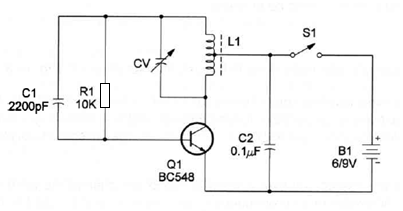 Figura 2 - Circuito con oscilador único usando transistor bipolar
