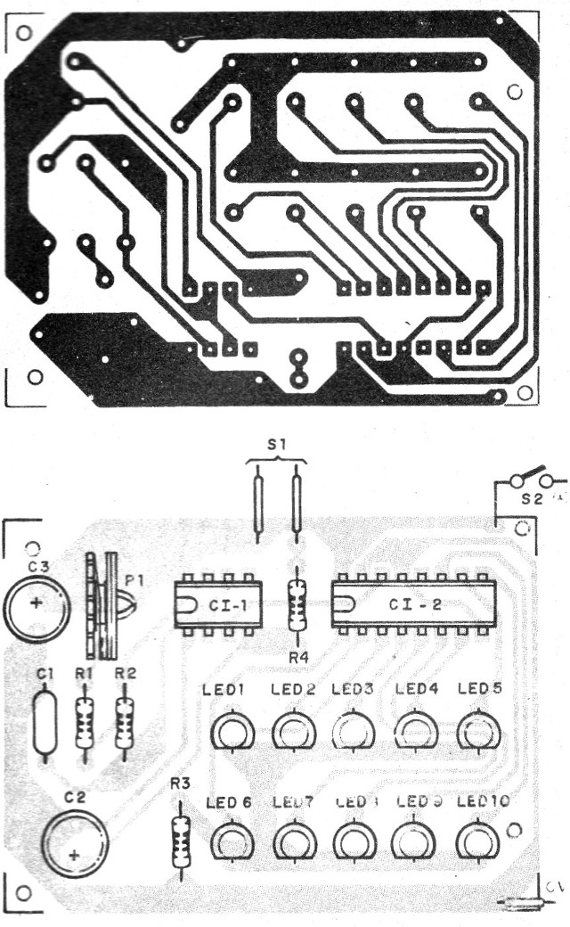 Figura 2 - Montaje del aparato en una placa de circuito impreso
