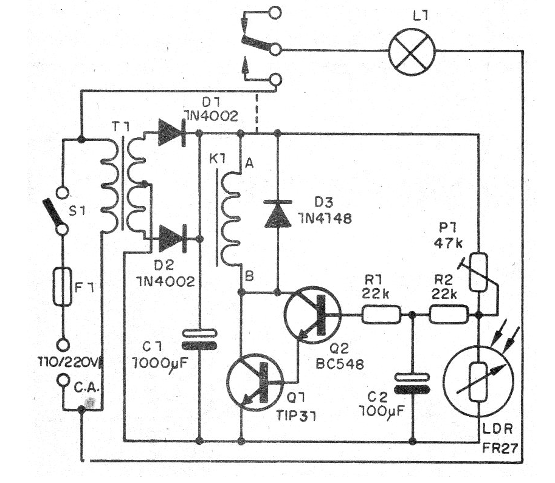 Figura 2 - Diagrama del interruptor crepuscular
