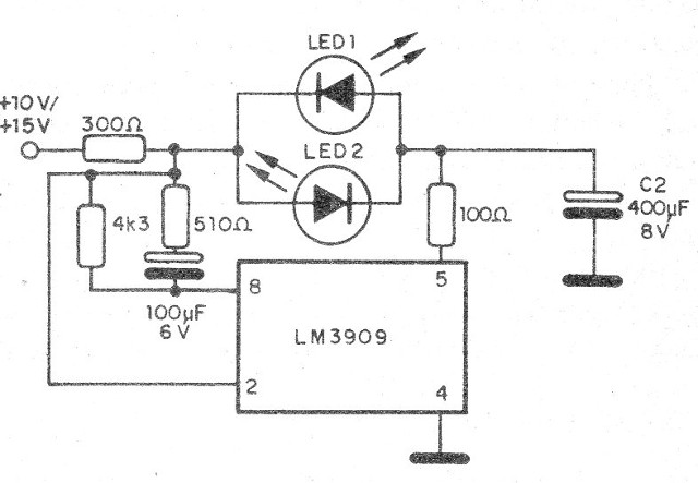     Figura 10 – Parpadeante de LED alternado

