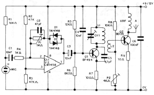 Figura 1 - Diagrama del transmisor espía
