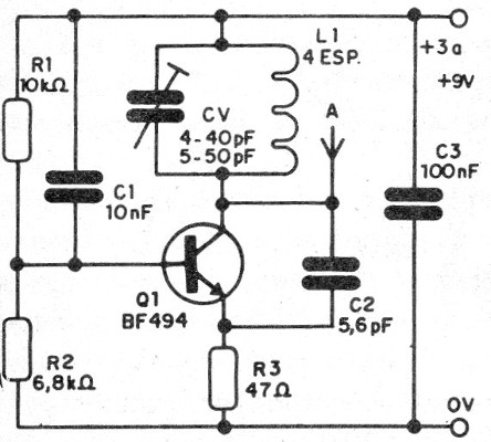 Figura 1 - Pequeño transmisor de FM
