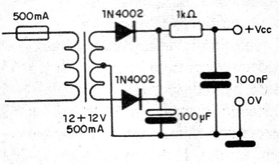 Figura 3 - Fuente de alimentación para el circuito
