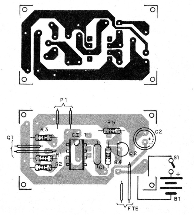 Figura 4- Placa de circuito impreso para el montaje
