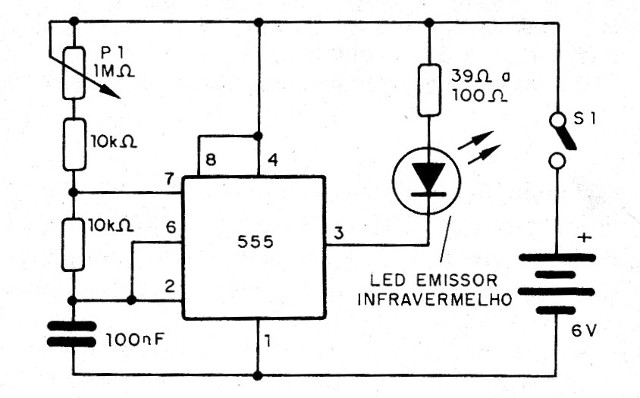 Figura 6 - Un transmisor de infrarrojos de prueba
