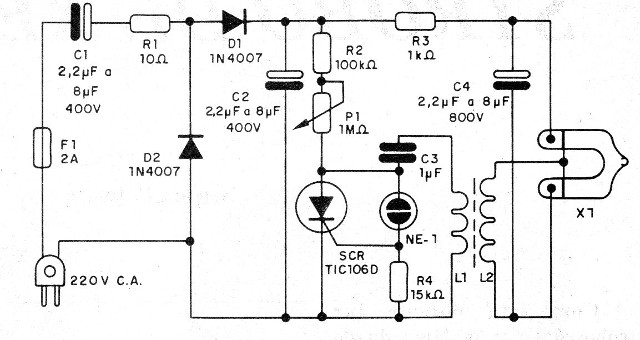 Figura 3 - Circuito para la red de 220 V
