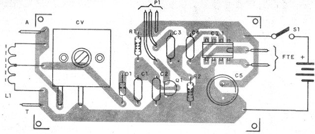     Figura 2 - Placa de circuito impreso para el montaje
