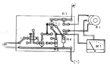 Figura 4 - Placa de circuito impreso con la disposición de los componentes se muestra en esta figura.
