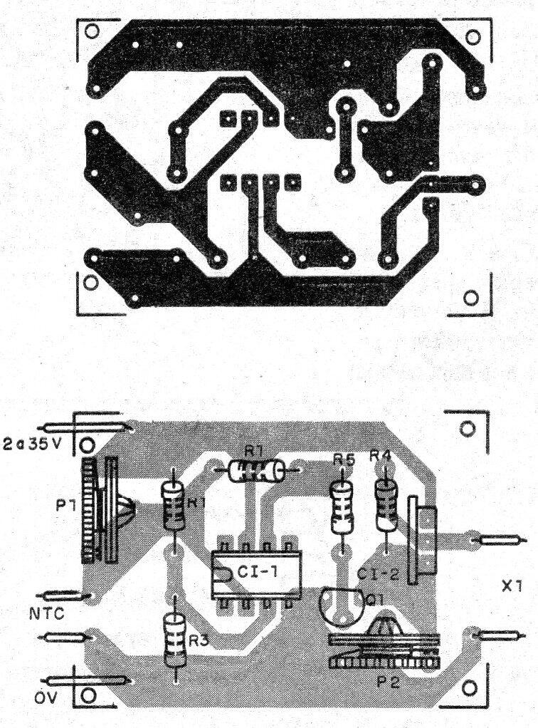    Figura 3 - Placa de circuito impreso para el montaje
