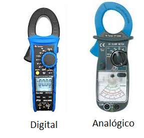 Figura 4 - Amperímetros de pinza digitales y analógicos
