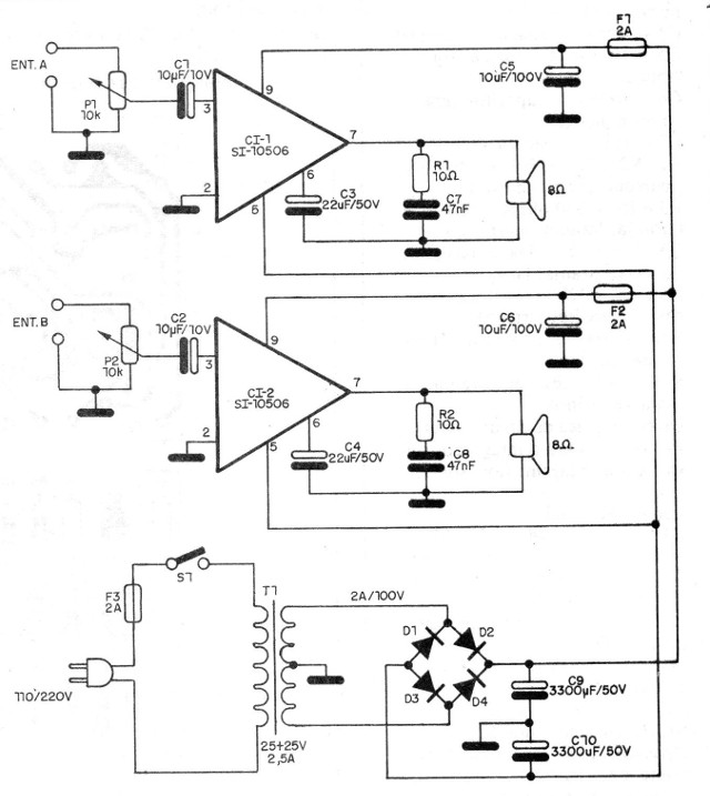    Figura 2 - Diagrama del amplificador
