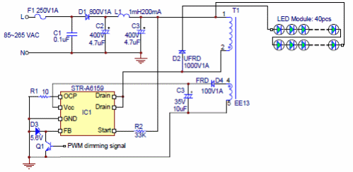 Figura 1- Diagrama del conductor de LEDs.
