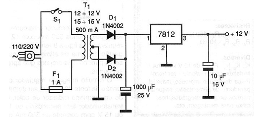    Figura 4 - Fuente de alimentación para el circuito
