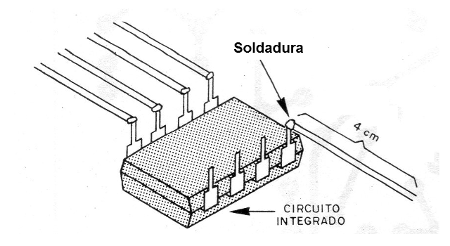 Figura 16 - Montaje del circuito integrado en puente de terminales
