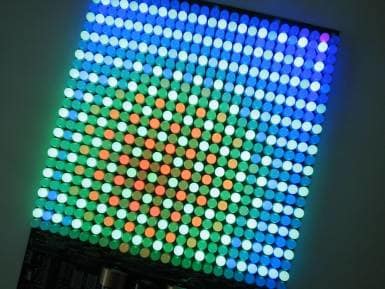   Un ejemplo de una matriz de LED que es una especie de 