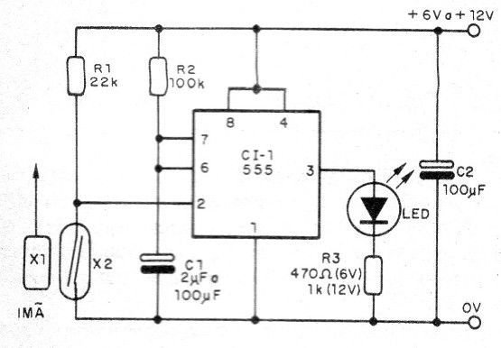    Figura 4 - Accionamiento temporizado de un LED
