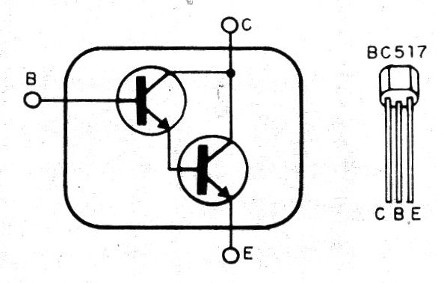 Figura 2 - Supertransistor o Darlington
