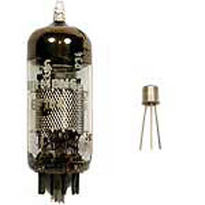 Figura 1 – Válvula comparada con un transistor de uso general
