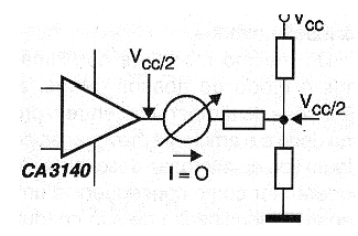 Figura 2 - En el circuito en equilibrio la corriente en el instrumento indicador es nula.

