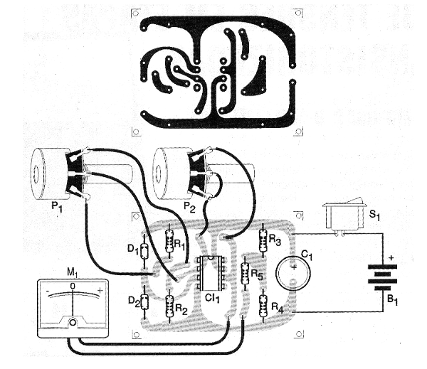 Figura 6 - Placa de circuito impreso para el montaje.
