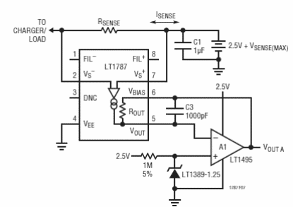 Sensor de corriente bidireccional de baja tensión
