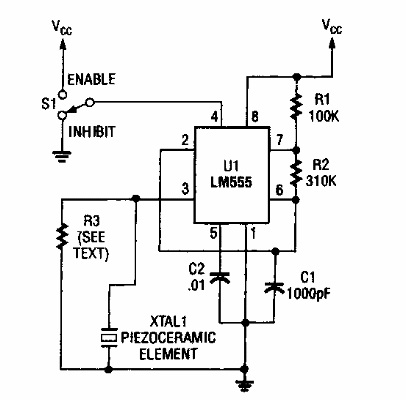 Oscilador 555 para transductor 
