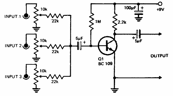 Mezclador de un transistor 
