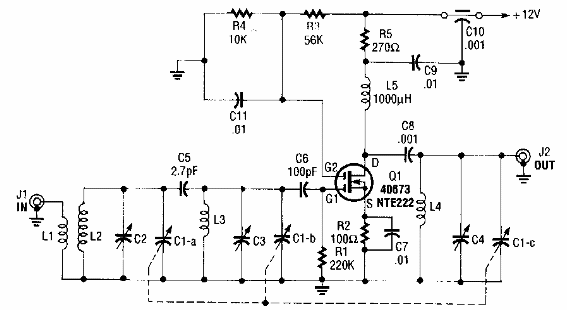 Amplificador de RF con MOSFET 
