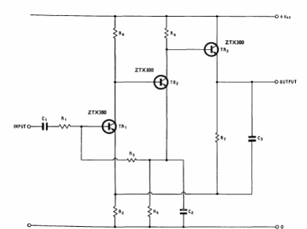 Amplificador de 3 transistores 
