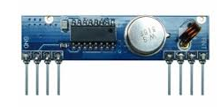 Figura 4 - Receptor de filtro SAW de 433 MHz para control remoto
