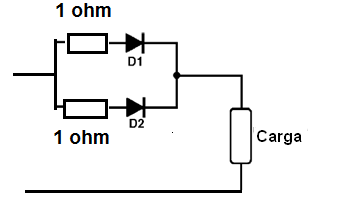 Figura 2 - Distribuir mejor la corriente entre diodos
